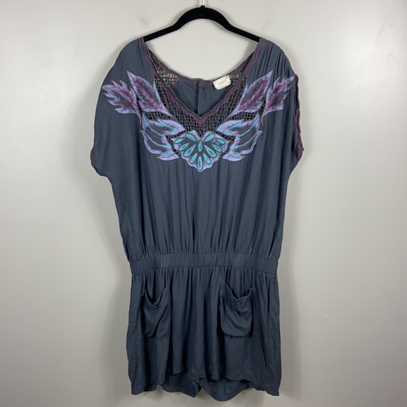 Sweet by Miss Me Embroidered Romper size L - Picture 6 of 11